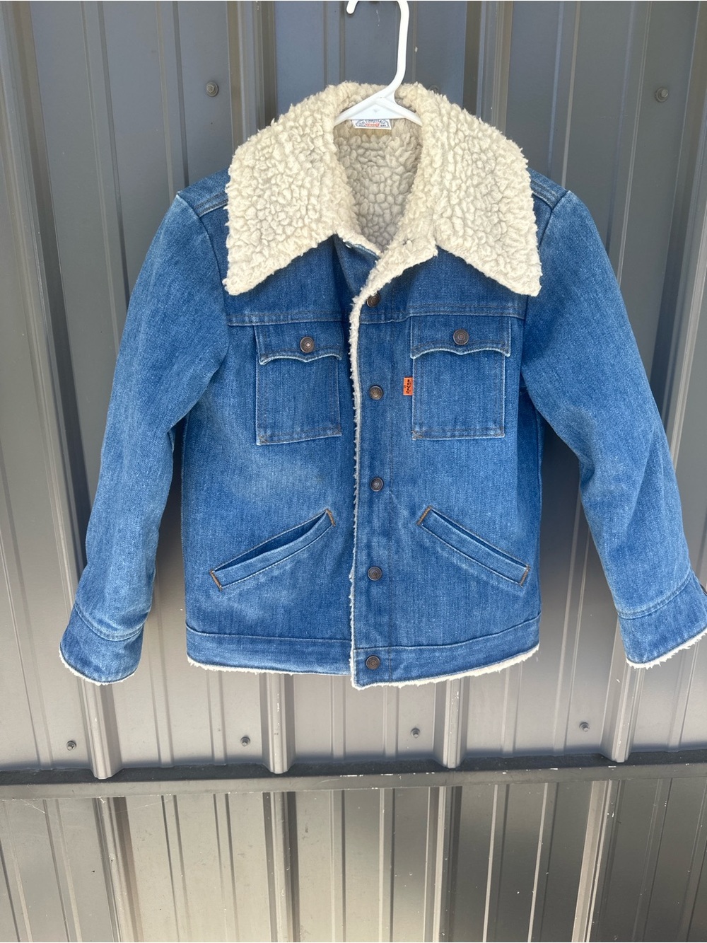 Levi's Blue Denim Sherpa Collar Jacket vintage
